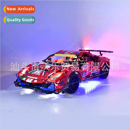 Colorful lights 488 racing car model SP3 sports car building