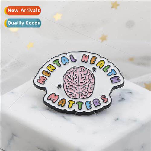 Mental Health Issues Pin Brain Body Organ Badge Anxiety  Car