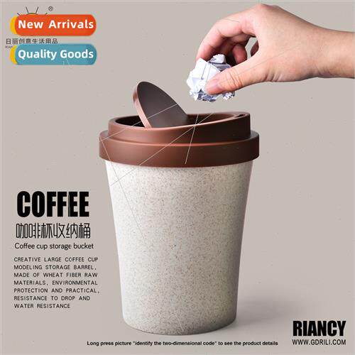 RB526M creative wheat straw household desktop plastic garbag