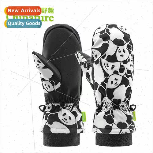 Fun children ski gloves warm male female parent-child  wind-