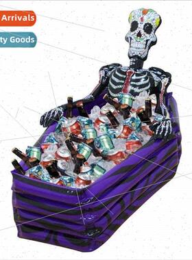 Inflatable Halloween skull ice bucket Halloween vampire pump