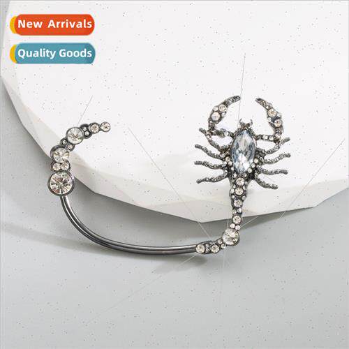 Europe earrings female alloy rhinestone gun black scorpion e