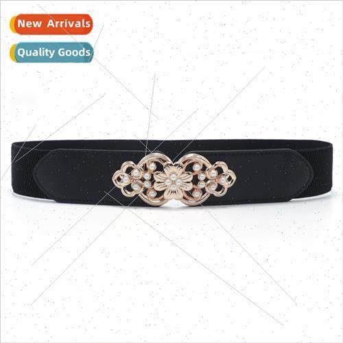 New flowers fashion elastic decorative belt female elastic p