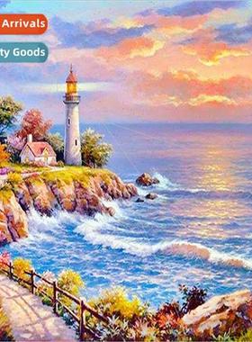 Cross Stch New DIY ghthouse Full Stch mple Handmade Thread E