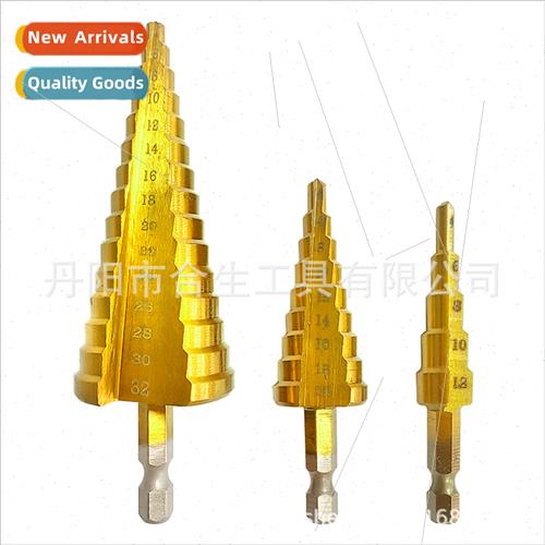 4-12/4-20/4-32mm Hexagonal Shank  Fluted Tanium Plated Step