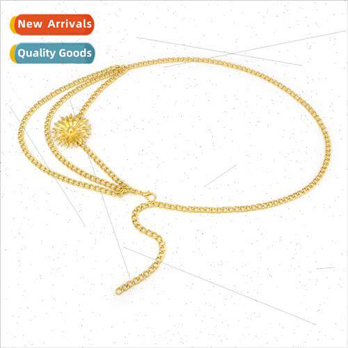 Wind sunflower waist chain female niche high  small daisy th