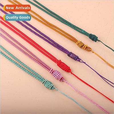 Long wire flat buckle necklace rope DIY pendant jadee jade f