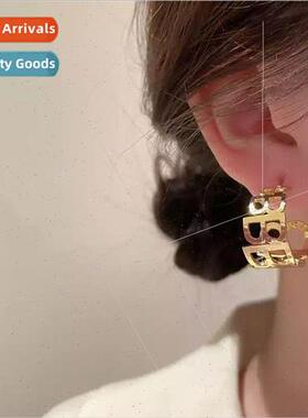 Europe fashion nd simple alloy letters earrings female hundr