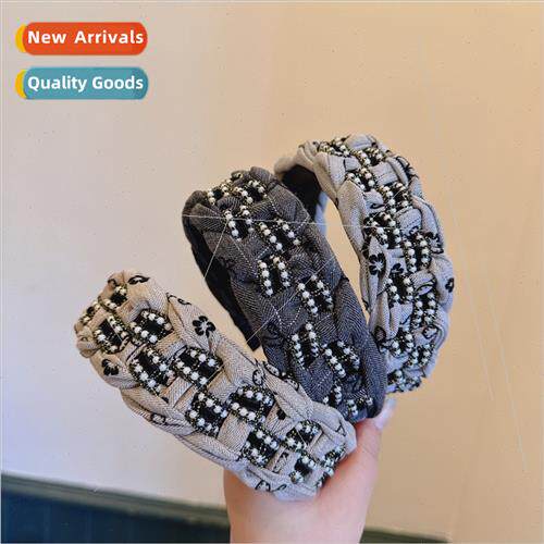 Printed lovely girl temperament wide  beads twist braided ha