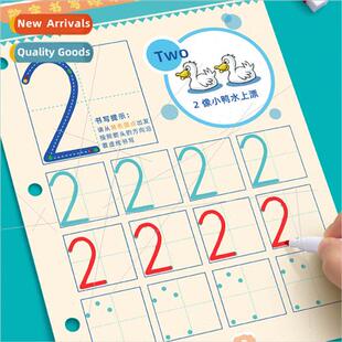 Kindergarten number tracing 1-10 pen control training childr