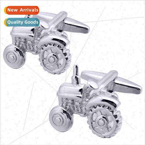 Fun Metal Farm Tractor Cufflinks Modern Agricultural Machine