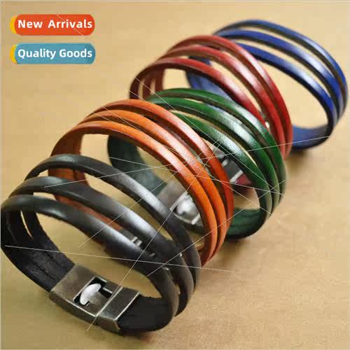 Korean Leather Bracelet Couple Bracelet Multicolor