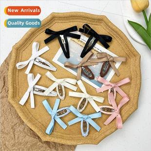 side bow broken clip bangs girl sweet hairpin Korean new