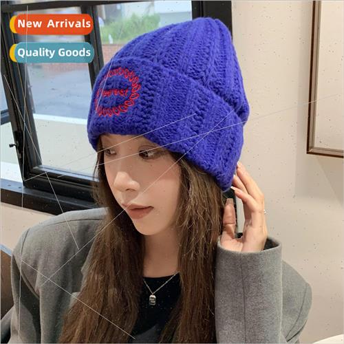 Hundreds fashion embroidery knted wool cap female fall winte