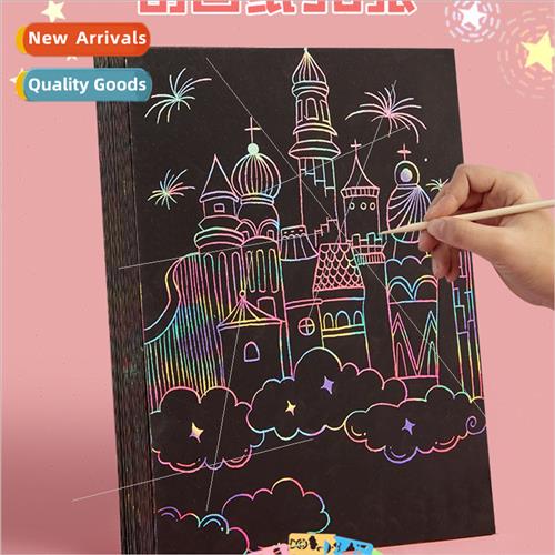 Children Dazzle DIY Creative Colourful Handmade Scraping Pap