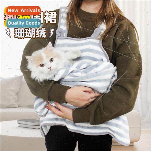 Coral Velvet Rabb Cuddle Cat Apron Anti Sticky Hair Cuddle D