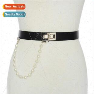 Women Belt Fashion Adjustable Belt Ladies Decoration Pearl C