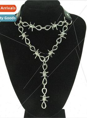 Europe Necklace Jewelry Punk Vintage Multi-Layer Leather Col