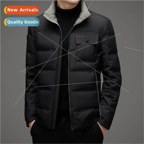 2023 winter new stand-up collar down jacket men workwear cas