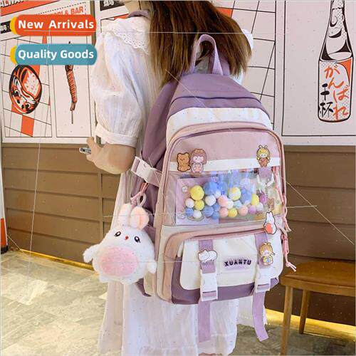 Schoolbag female ins wind cute Korean backpack shoulder bag