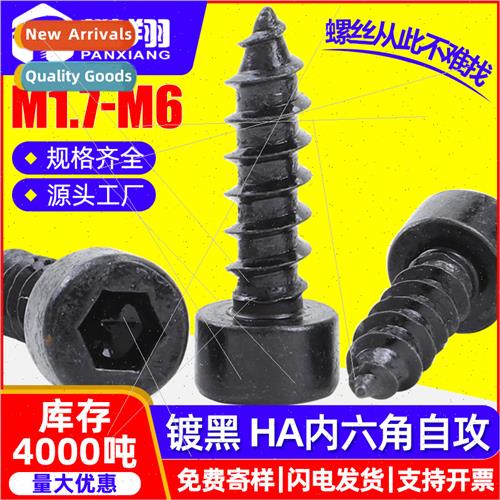 HA8.8 grade cup head black hexagon socket head tapping screw