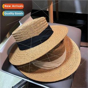 straw hat outing flat sunscre vacation top summer ins female
