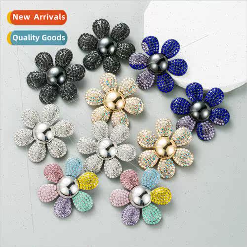 Japan ins fashion alloy inlaid colored diamonds full diamond