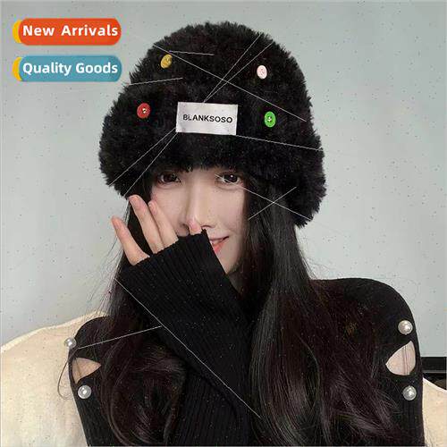 Hat women fall winter versatile package head show face small