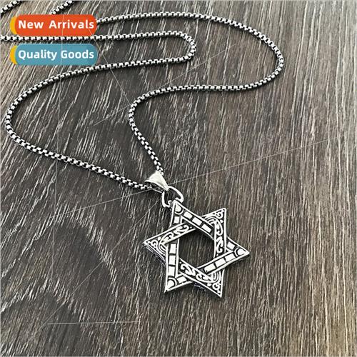 Men Hip Hop Necklace Star David Pendant Personalized Star Pe
