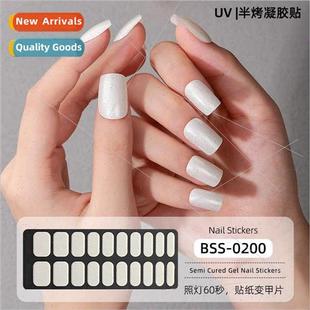 ght Semi Therapy Curing Stickers Eur Gel Nail Solid Color