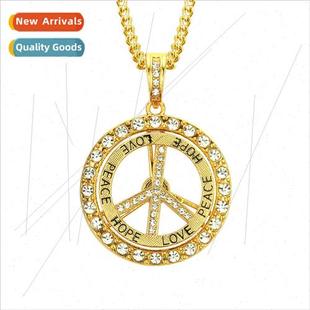 diamond monogram necklace Europe fashion hop men turning hip