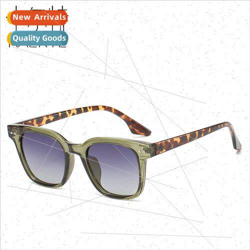 new green small square polarized sunglasses men sunshade fas