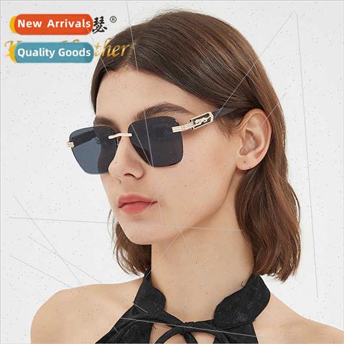 New leopard head rimless sunglasses 3001 Europe classic vers
