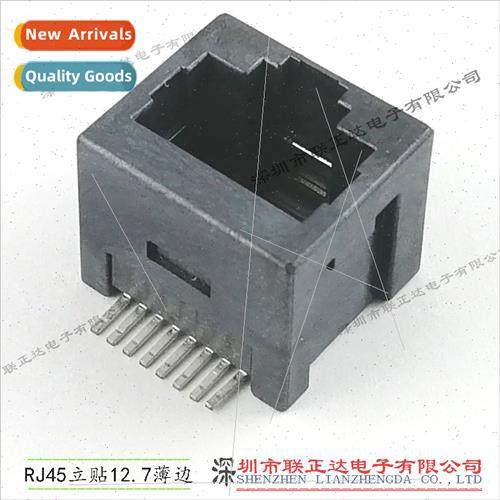 Black Gray RJ45 Vertical Chip RJ45 Socket 180 Degree Vertica