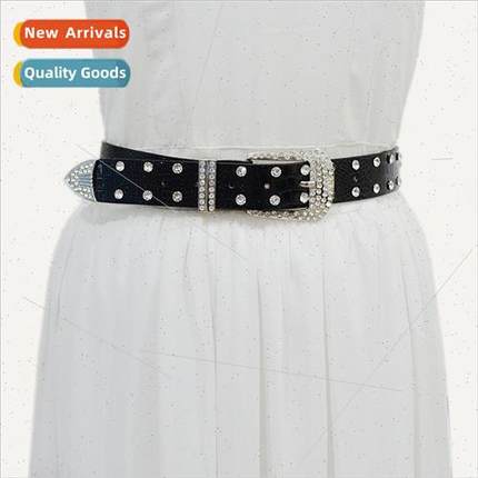 Europe ladies belt atmosphere leisure decoration rhinestone