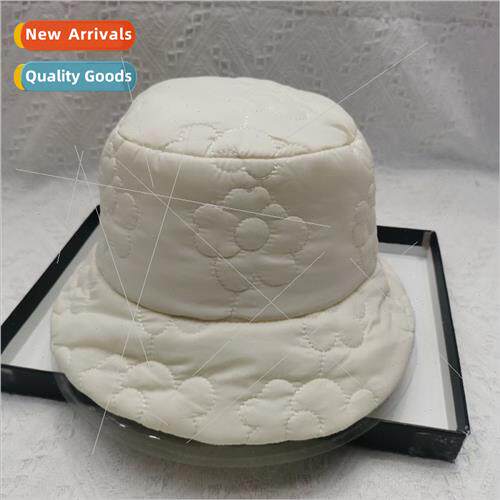 Flower quilted hat female solid colour autumn winter cotton