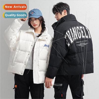 2023 winter new tide male fashion stand-up collar Slim jacke