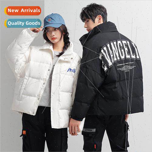 2023 winter new tide male fashion stand-up collar Slim jacke