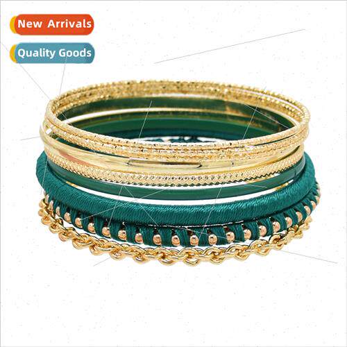 New arm bracelet dark green alloy bracelet set fashion ethni