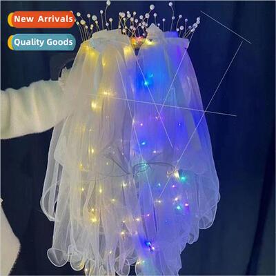 ghted veil super fairy ribbon bow veil wh lights double smal