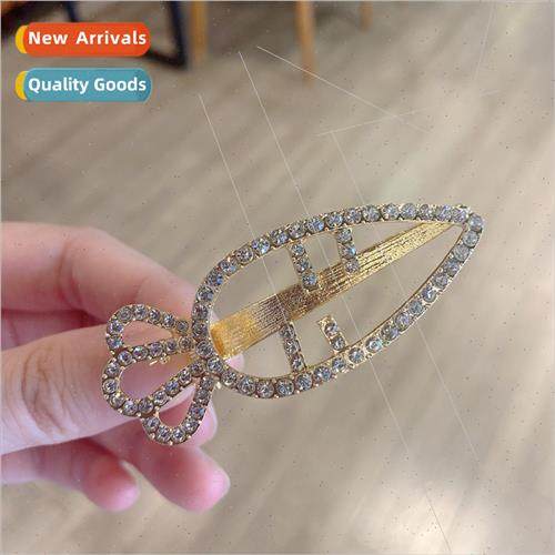 Rhinestone carrot hair clips female new hair card head jewel