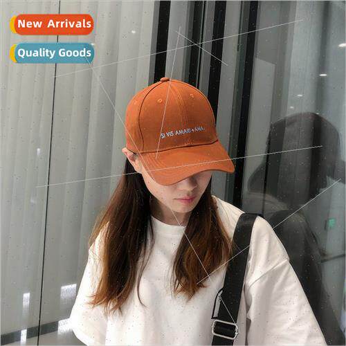 Hat female summer Korean nd simple letters embroidery baseba
