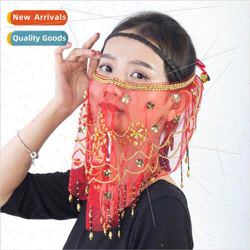 Belly dance veil plum sequins Indian dance costume accessori