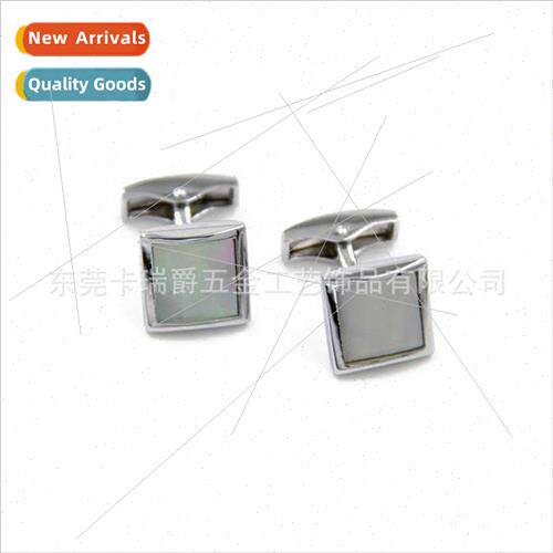 July new silver stone cufflinks cufflinks high-grade busines