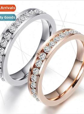 Europe ins versatile 4MM single row diamond couple pair ring