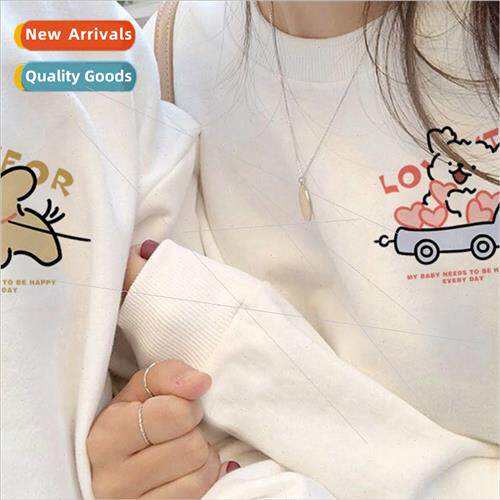 Autumn winter 2023  round neck shirt sweater couple small wh