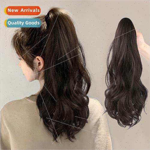 Wig female long curly hair big wave scratch clip  can be tie