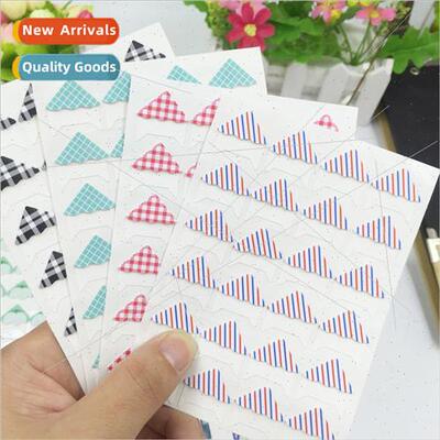 24pcs vintage grunge striped corner stickers DIY album explo