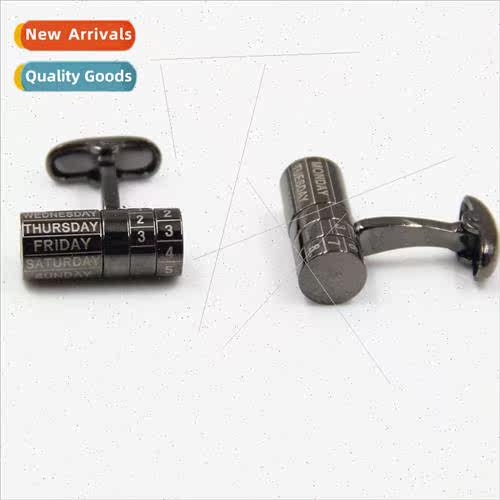 Cylindrical rotatable date French cuff high-grade men busine