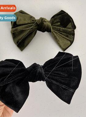 Hair clips retro fall winter back head velvet spring clip to